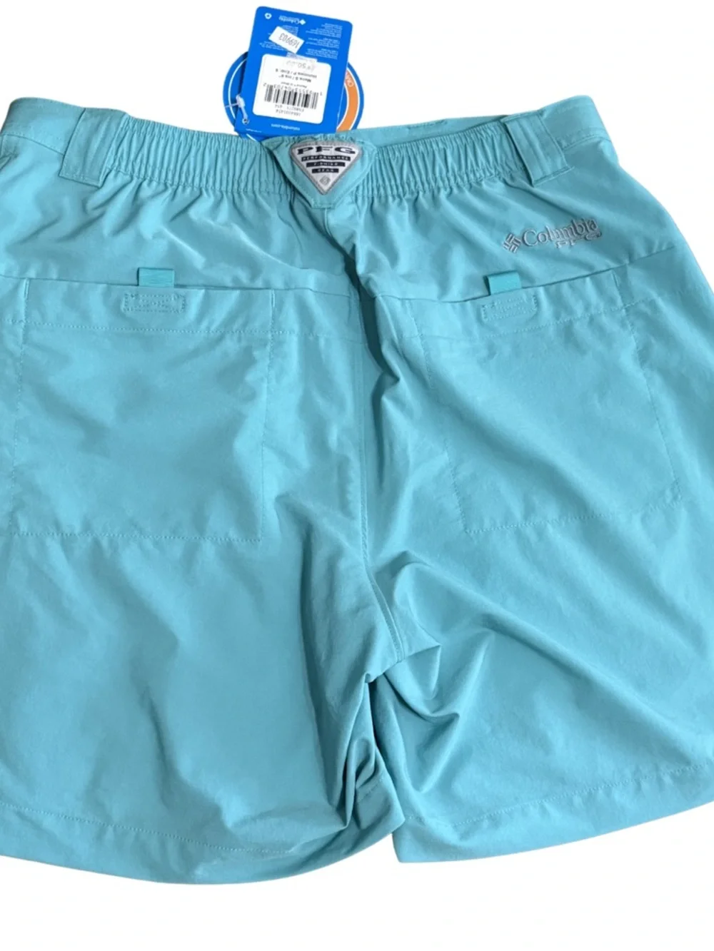 Columbia PFG Permit III 6 in ins. Aqua Blue Cargo Shorts Lined Pockets NWT Sz Sm